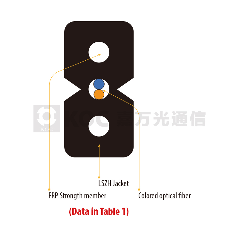 1-12 Cores FTTH Optical Fiber Cable